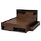 Baxton Studio Tristan Wood 1-Drawer Queen Size Platform Storage Bed with Shelves 164-10746 - alternate 5